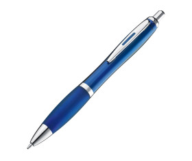 Transparent ball pen with rubber grip