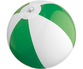 Bicoloured mini beach ball with 21.5 cm segments.